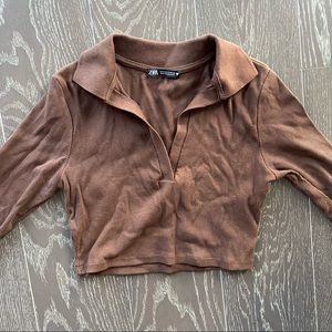 Zara brown long sleeve